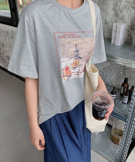 photo print T-shirt/2color(ネコポス)