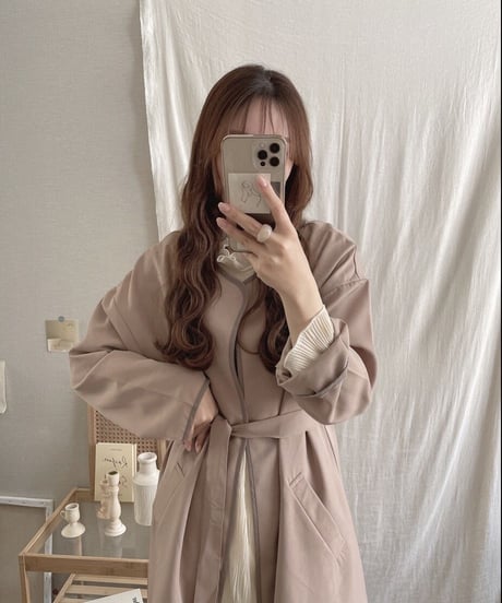 [OUTLET]piping long gown/2color
