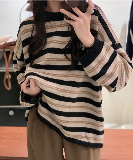 mulch color border knit PO/2color