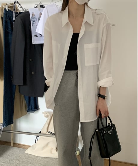 [OUTLET]double pocket color shirt/5color