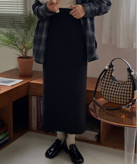 tight long skirt/2color