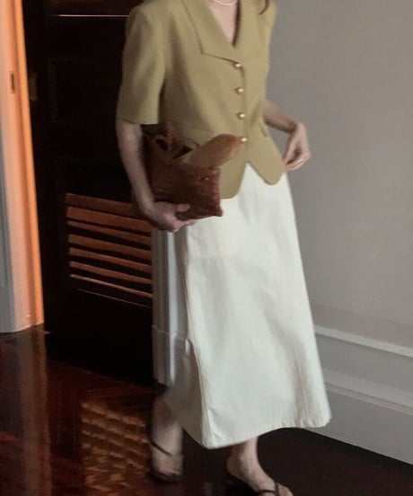 open collar jacket(half sleeve)/4color