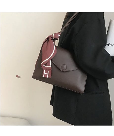 simple shoulder bag & scarf/3color