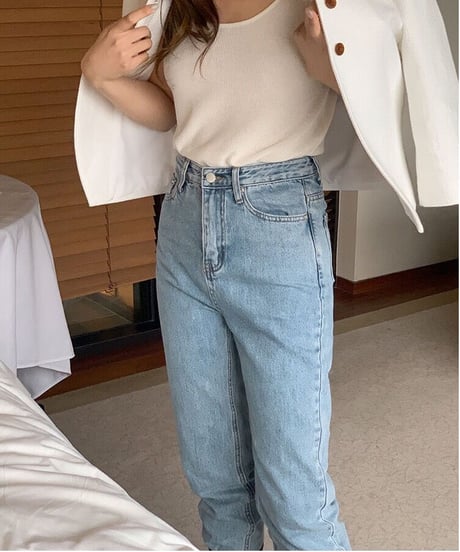 cropped highrise denim/light blue