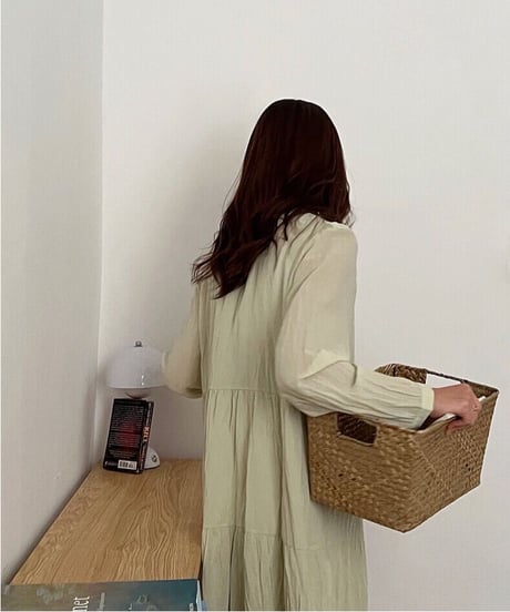 wrinkle chiffon one-piece/3color
