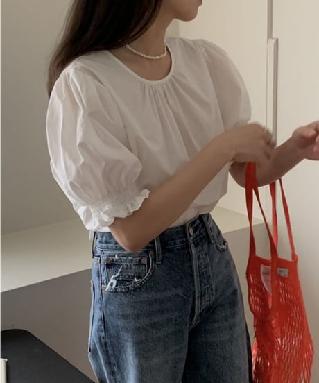 back ribbon sweet blouse/2color(ネコポス)