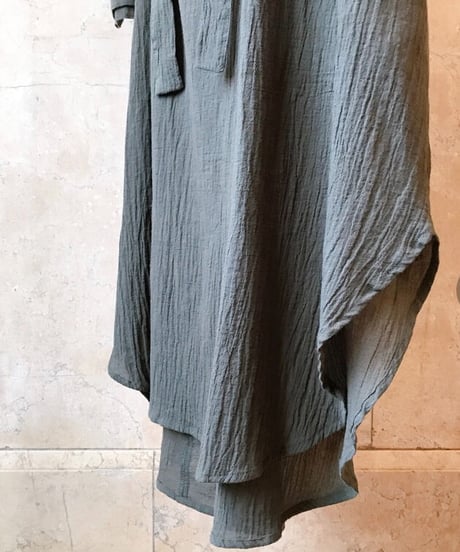 ribbon cotton tunic/4color
