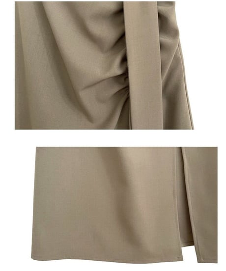 ribbon tight long skirt/2color