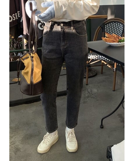 cropped black slim denim