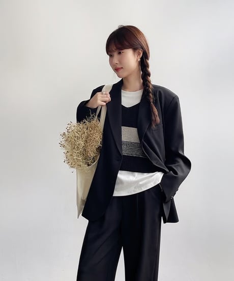 color block knit tops/2color(ネコポス)
