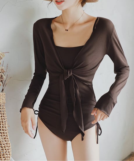 swimsuit & cape set/2color