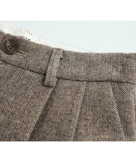 [OUTLET]herringbone wool slacks/2color