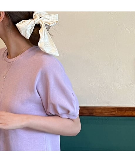 puff sleeve simple dress/3color