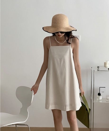 [OUTLET]linen camisole tunic/2color(ネコポス)