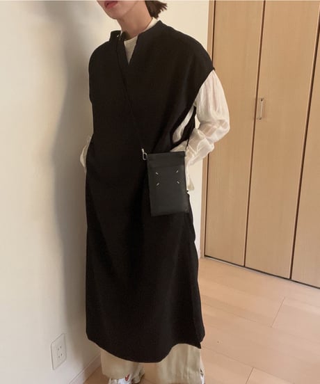 Key neck long dress/3color