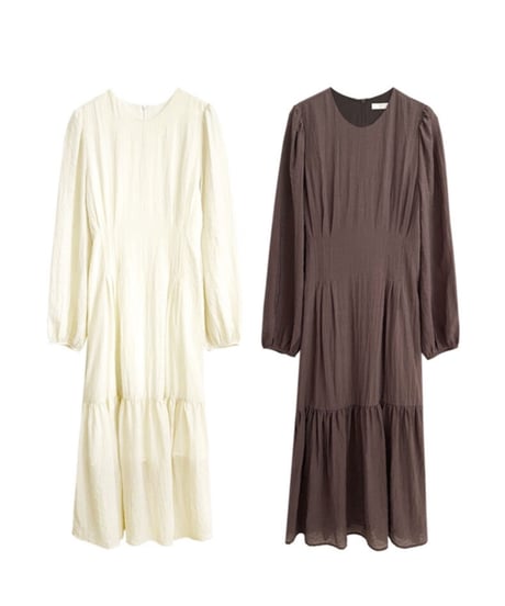 chiffon long dress/2color