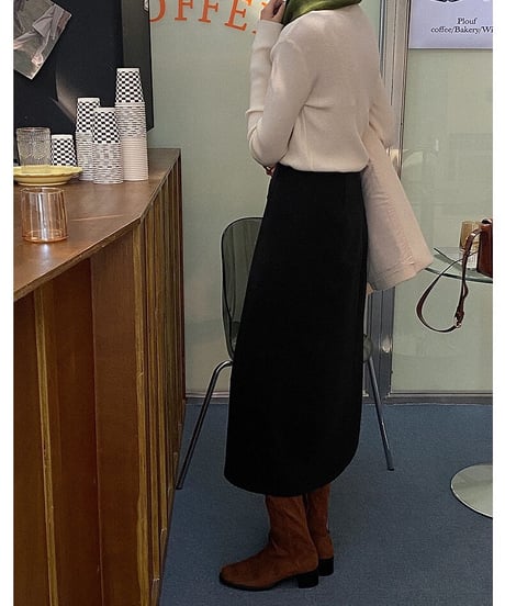 front button skirt/2color