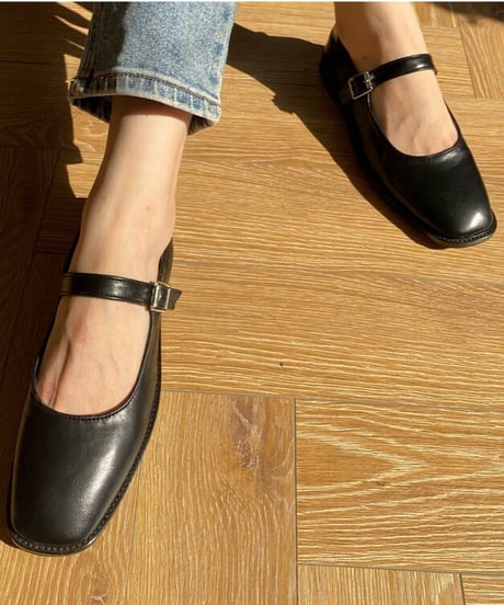strap flat pumps/3color