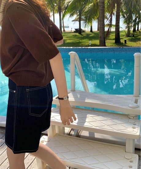 indigo short denim pants