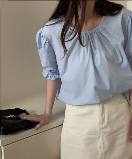back ribbon sweet blouse/2color(ネコポス)