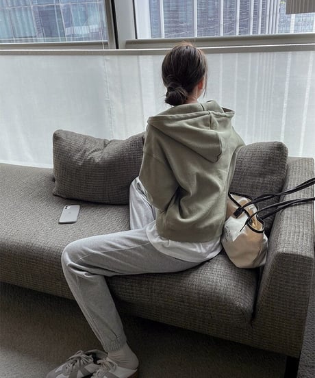 [OUTLET]waffle  half zip hoodie/3color