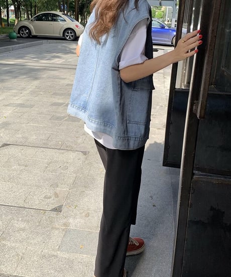 denim over vest/2color