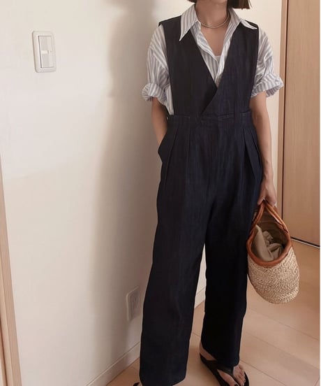 denim jumper all-in-one