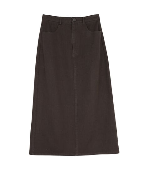 [OUTLET]A line color denim skirt/2color