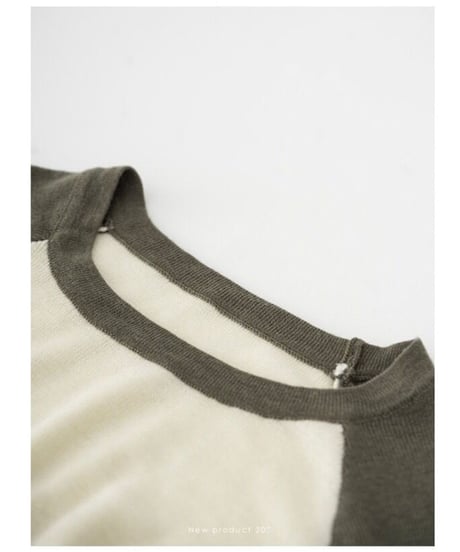 simple raglan long-T/2color(ネコポス)
