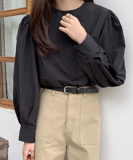 [OUTLET]volume sleeve blouse/3color