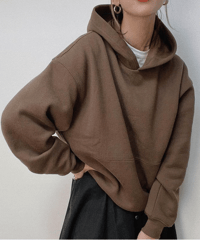 【original】simple loose hoodie