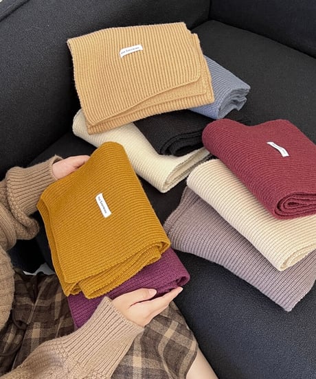 simple rib muffler/9color