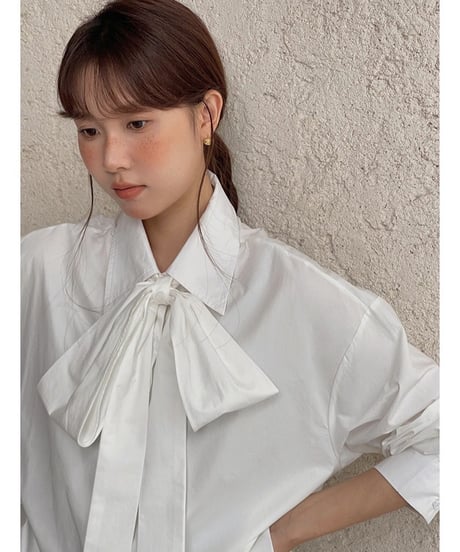 big ribbon shirt/2color