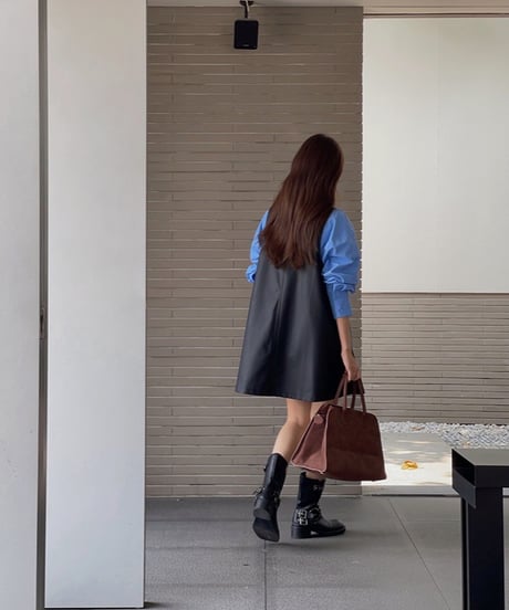 eco leather jumper skirt