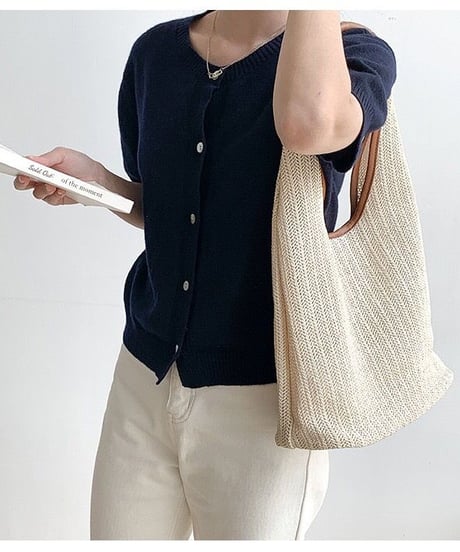 summer piping  tote bag/3color