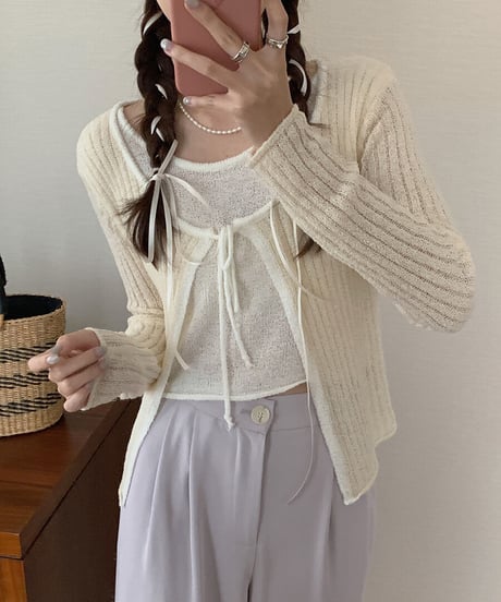 layer ribbon tops/2color