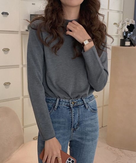 mock neck color knit/11color