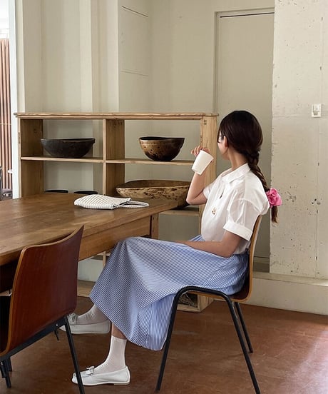 stripe marin skirt/2color
