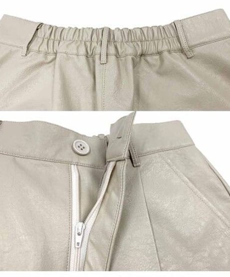 [OUTLET]eco leather pants/3color
