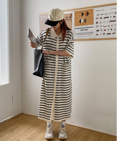 border long one-piece/2color