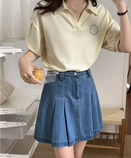 round lettering polo/2color