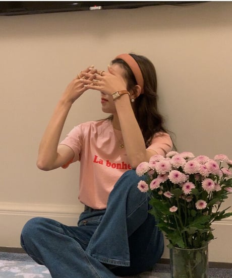 La bonheur tee/3color(ネコポス)
