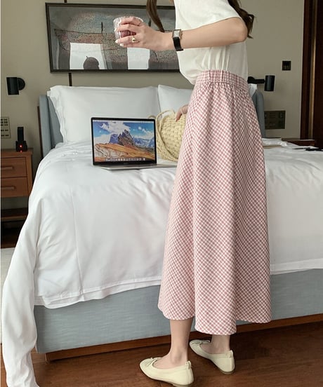 check side slit skirt/2color