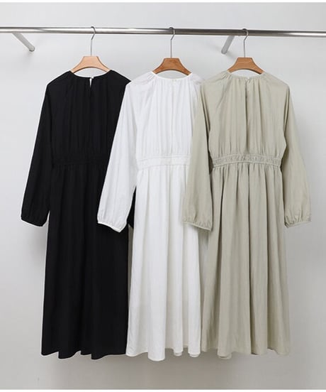 airy long dress/3color