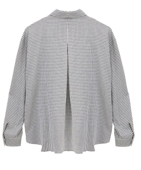 gingham check daily shirt/2color