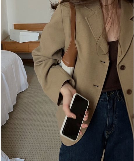basic tailored jacket/2color