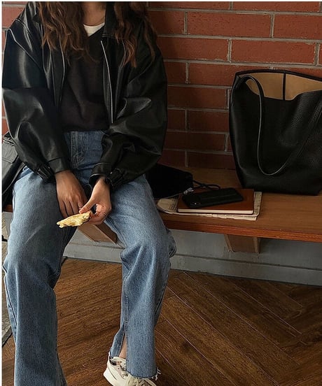 eco leather blouson/3color
