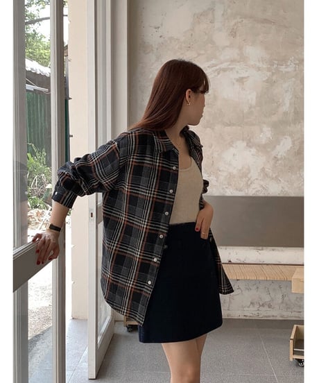 check flannel shirt/2color