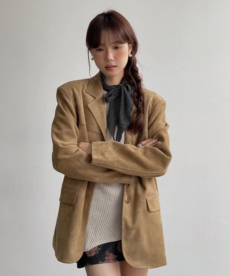 suède tailored jacket | as.style