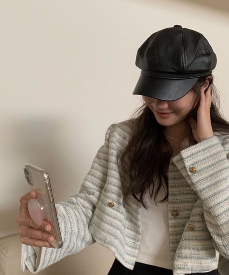eco leather hat/2type